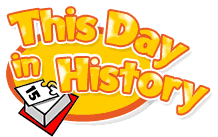 clipart of "This Day in History" text with a calendar